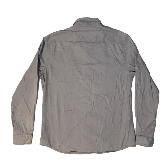 Ocean Current Beige Button Snap Shirt - M Outdoors Surfer Long Sleeve - Picture 8 of 8